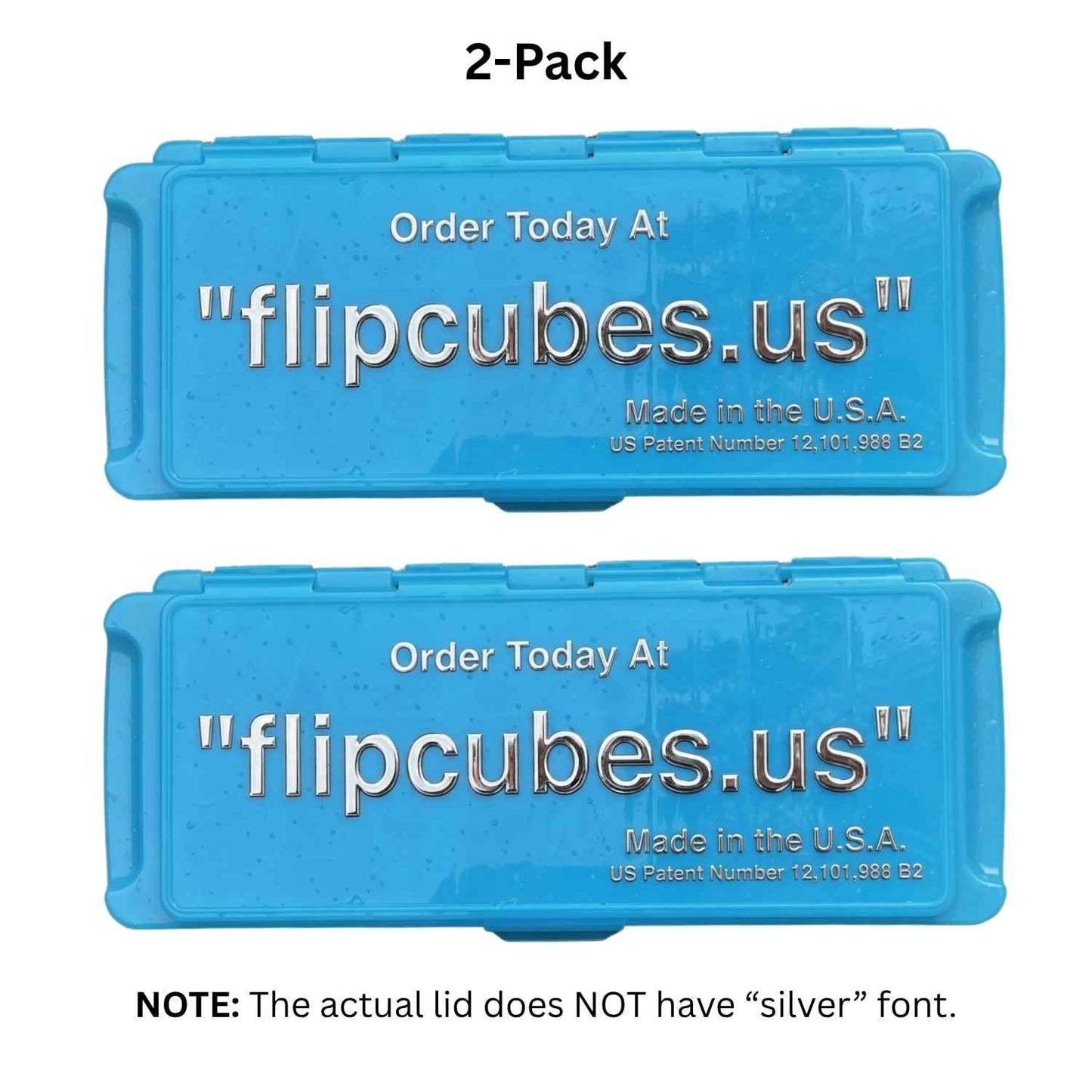FlipCubes™ Modern Ice Cube Tray with Patented Lid – Easy Flip Release, No-Spill Design (2-Pack)