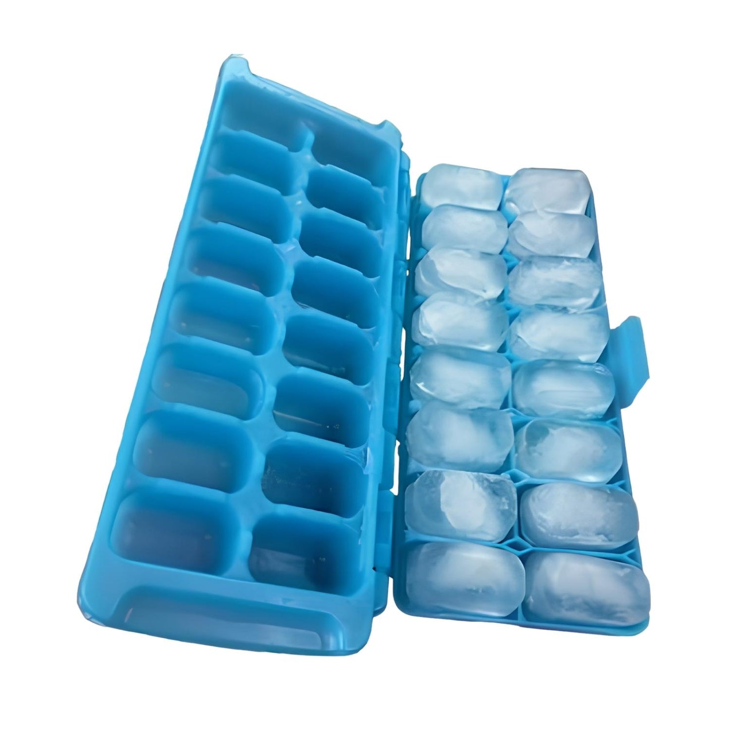 FlipCubes™ Modern Ice Cube Tray with Patented Lid – Easy Flip Release, No-Spill Design (2-Pack)