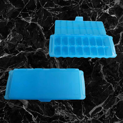 FlipCubes™ Modern Ice Cube Tray with Patented Lid – Easy Flip Release, No-Spill Design (2-Pack)